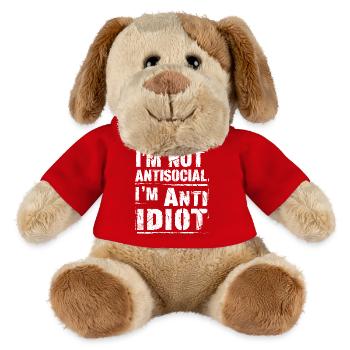 Not a fan of humans - MiniFeet® Dog Helge - red - Front