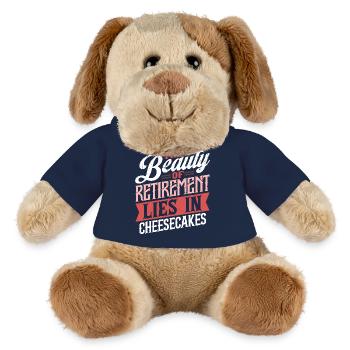 La beauté de la retraite réside dans les gâteaux au fromage - Chien en peluche Helge MiniFeet® - bleu marine - Devant