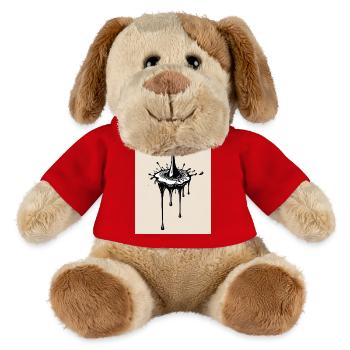 A drop of black paint - MiniFeet® Dog Helge - red - Front