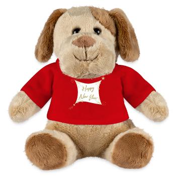 HAPPY NEW YEAR - MiniFeet® Hund Helge - Rot - Vorne