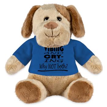 Vibing und Weinen, warum nicht beides? - MiniFeet® Hund Helge - Königsblau - Vorne