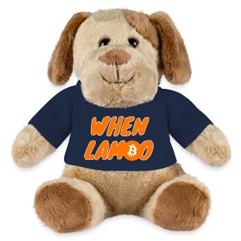 Crypto quand Lambo BTC Bitcoin 1 - Chien en peluche Helge MiniFeet® - bleu marine - Devant