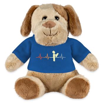Retro Architekt Herzschlag - MiniFeet® Hund Helge - Königsblau - Vorne
