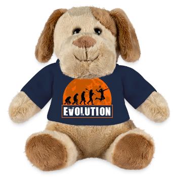Badminton Evolution Spieler Retro Moon Sport - MiniFeet® Hund Helge - French Navy - Vorne
