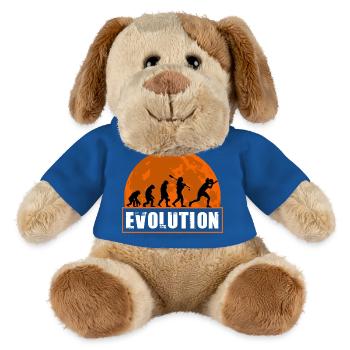 Évolution du tennis de table et du ping-pong - Chien en peluche Helge MiniFeet® - bleu roi - Devant