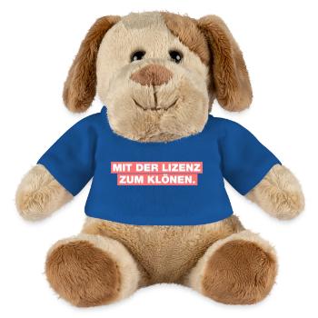 With the license to clone - MiniFeet® Dog Helge - royal blue - Front