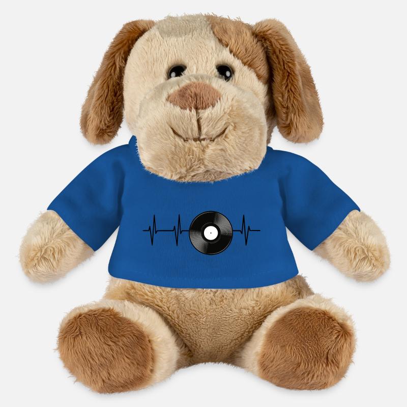 Herzfrequenz Schallplatte - MiniFeet® Hund Helge - Königsblau
