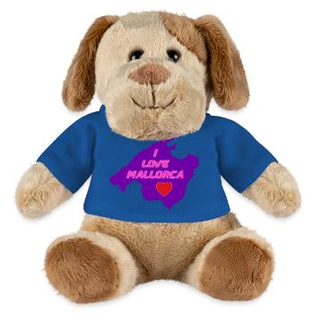 I Love Mallorca in Pink/Violett mit rotem Herz - MiniFeet® Hund Helge - Königsblau - Vorne
