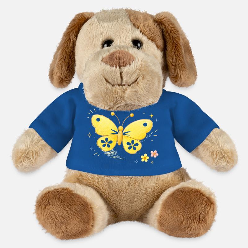 Butterfly yellow spring - MiniFeet® Dog Helge - royal blue