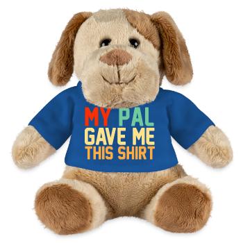 Mein Kumpel hat mir dieses Hemd geschenkt, lustiger Retro-Slogan - MiniFeet® Hund Helge - Königsblau - Vorne