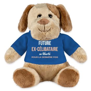 Future Ex-Célibataire — Dernière Liberté - Chien en peluche Helge MiniFeet® - bleu roi - Devant