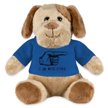 i am with stupid - MiniFeet® Hund Helge - Königsblau - Vorne