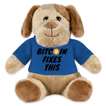 Crypto Bitcoin Fixes This - MiniFeet® Dog Helge - royal blue - Front