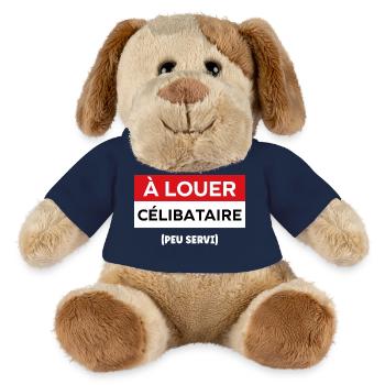 célibataire - Chien en peluche Helge MiniFeet® - bleu marine - Devant