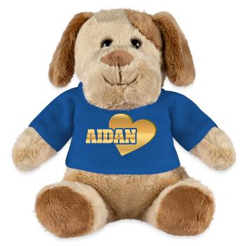 Aidan dans le rôle de Love - Chien en peluche Helge MiniFeet® - bleu roi - Devant