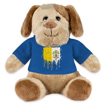 La séparation jaune-blanche du Vatican - Chien en peluche Helge MiniFeet® - bleu roi - Devant