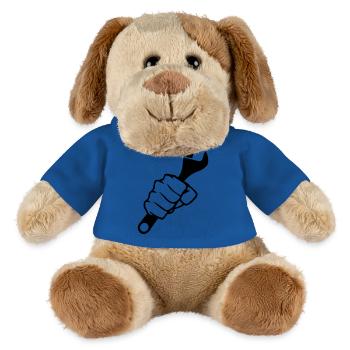 Clé à poing - Chien en peluche Helge MiniFeet® - bleu roi - Devant