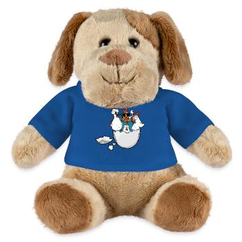 Eierschale Hühner Ostern Eier Federvieh Geflügel - MiniFeet® Hund Helge - Königsblau - Vorne