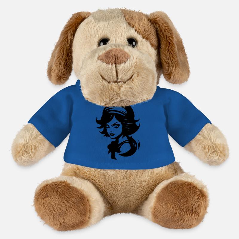 Wütendes böses Mädchen - MiniFeet® Hund Helge - Königsblau