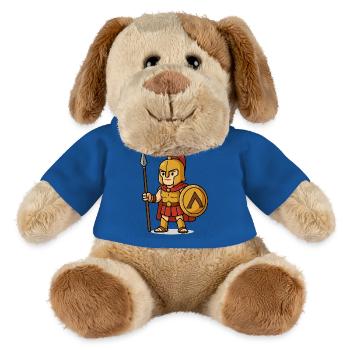 Bande dessinée spartiate - Chien en peluche Helge MiniFeet® - bleu roi - Devant