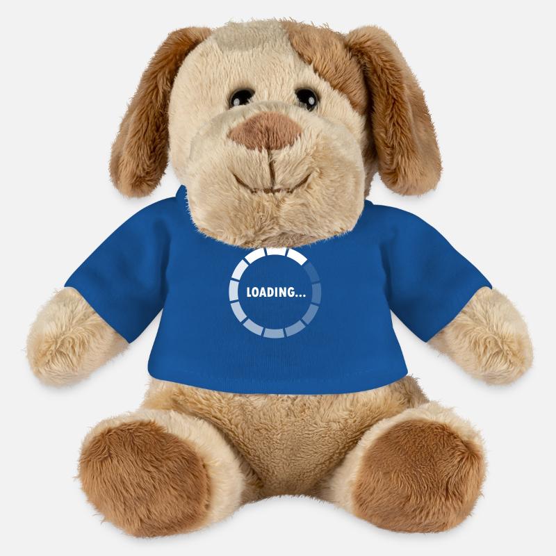 Ajax Loader - loading - waiting - Chien en peluche Helge MiniFeet® - bleu roi