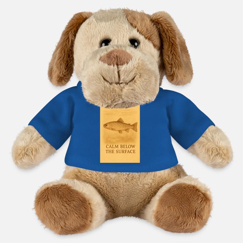 Calm Below the Surface Trout Print - MiniFeet® Dog Helge - royal blue