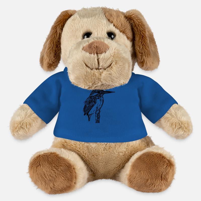 martin-pêcheur - Chien en peluche Helge MiniFeet® - bleu roi
