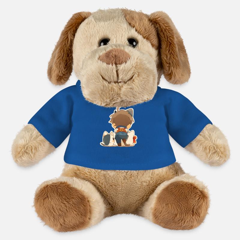 Mon ami le chat - Chien en peluche Helge MiniFeet® - bleu roi