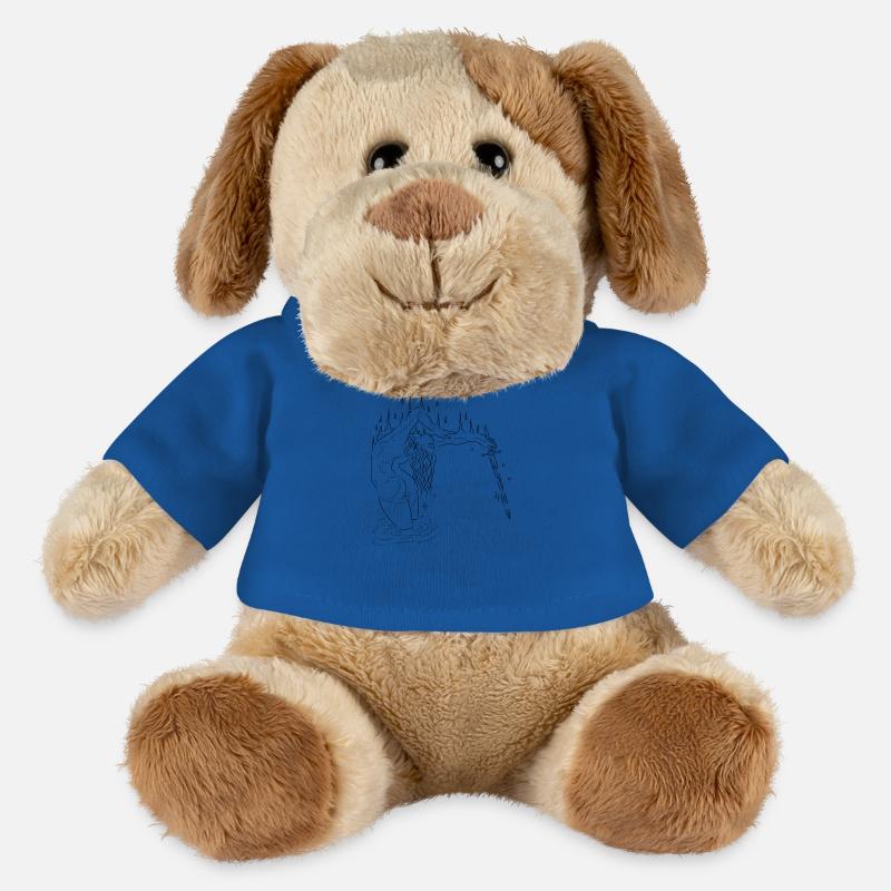 Déesse du feu - Chien en peluche Helge MiniFeet® - bleu roi