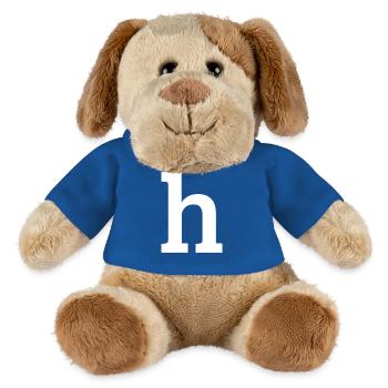 Letter h "h" white - MiniFeet® Dog Helge - royal blue - Front