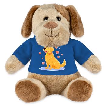 Goldiger Golden Retriever (Comic) - MiniFeet® Hund Helge - Königsblau - Vorne