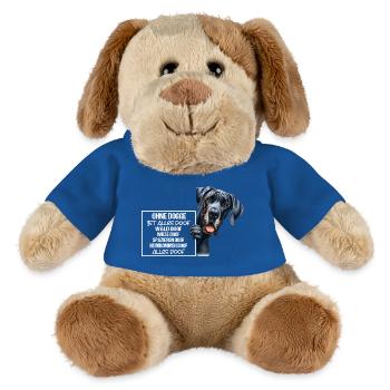 Ohne Dogge ist alles doof Dogge Halter Geschenk - MiniFeet® Hund Helge - Königsblau - Vorne