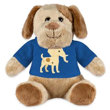 Eléphant chien jack russel - Chien en peluche Helge MiniFeet® - bleu roi - Devant