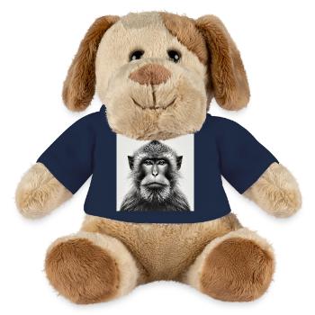 Affe in Graustufen - MiniFeet® Hund Helge - French Navy - Vorne