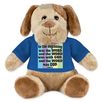 God is The Word - MiniFeet® Dog Helge - royal blue - Front