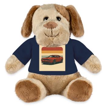 Roter Muscle Car Retro Design - MiniFeet® Hund Helge - French Navy - Vorne