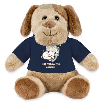 Not today, it's Monday Design für Montagsmuffel - Chien en peluche Helge MiniFeet® - bleu marine - Devant