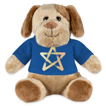 Étoile du Brossage Doré - Chien en peluche Helge MiniFeet® - bleu roi - Devant
