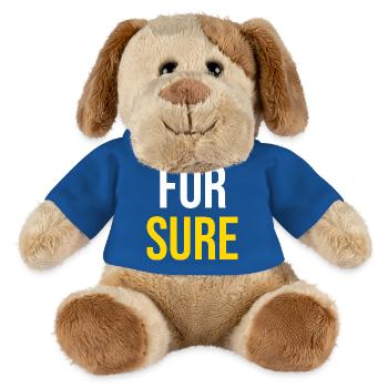 FOR SURE — Humour Viral - Chien en peluche Helge MiniFeet® - bleu roi - Devant