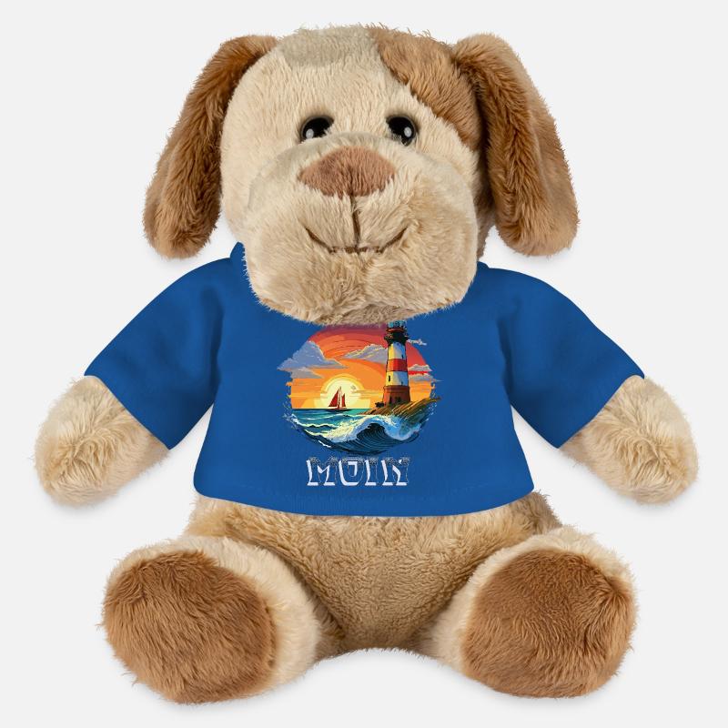Phare de Moin - Chien en peluche Helge MiniFeet® - bleu roi