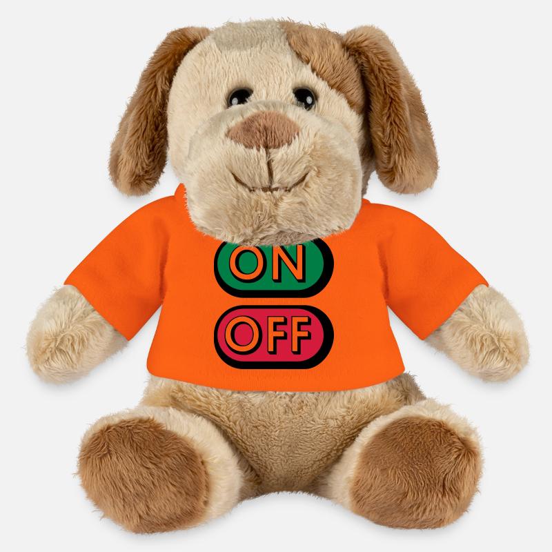 On Off Buttons - Chien en peluche Helge MiniFeet® - orange doré
