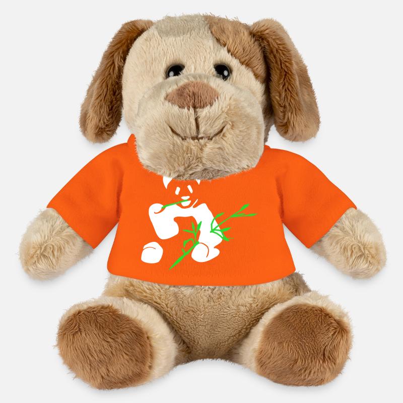 Panda with bamboo - MiniFeet® Dog Helge - golden orange