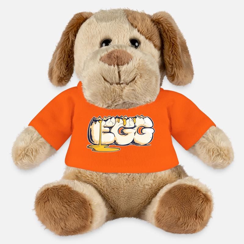 Egg, Drawn Word (2) - MiniFeet® Dog Helge - golden orange