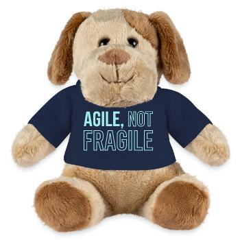 Agile Development, Scrum Coach Shirt  - MiniFeet® Hund Helge - Goldorange - Vorne