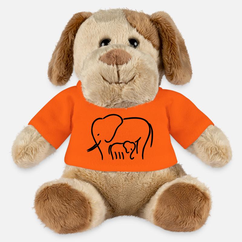 Elefantenmama mit Kind - MiniFeet® Hund Helge - Goldorange