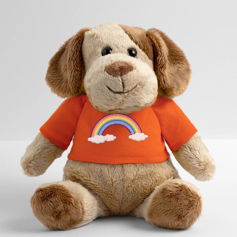 Arc-en-ciel vibrant sur les nuages Chien en peluche Helge MiniFeet®
