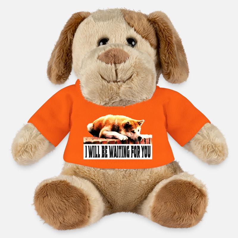 Ich werde auf dich warten - MiniFeet® Hund Helge - Goldorange