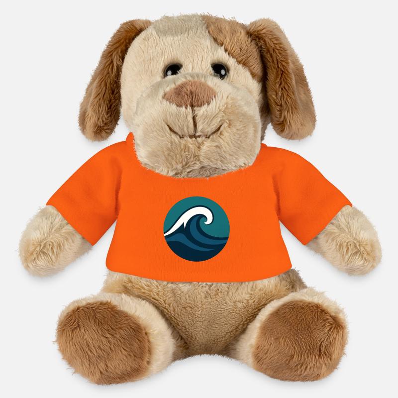 Stylized Ocean Wave - MiniFeet® Hund Helge - Goldorange
