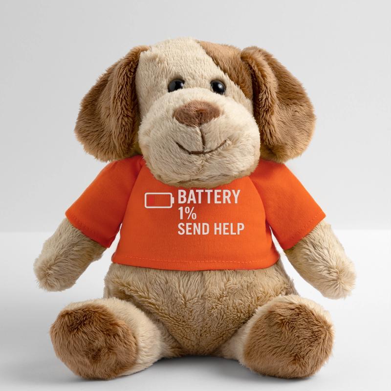 Battery 1% – Send Help | Morgenmuffel MiniFeet® Hund Helge