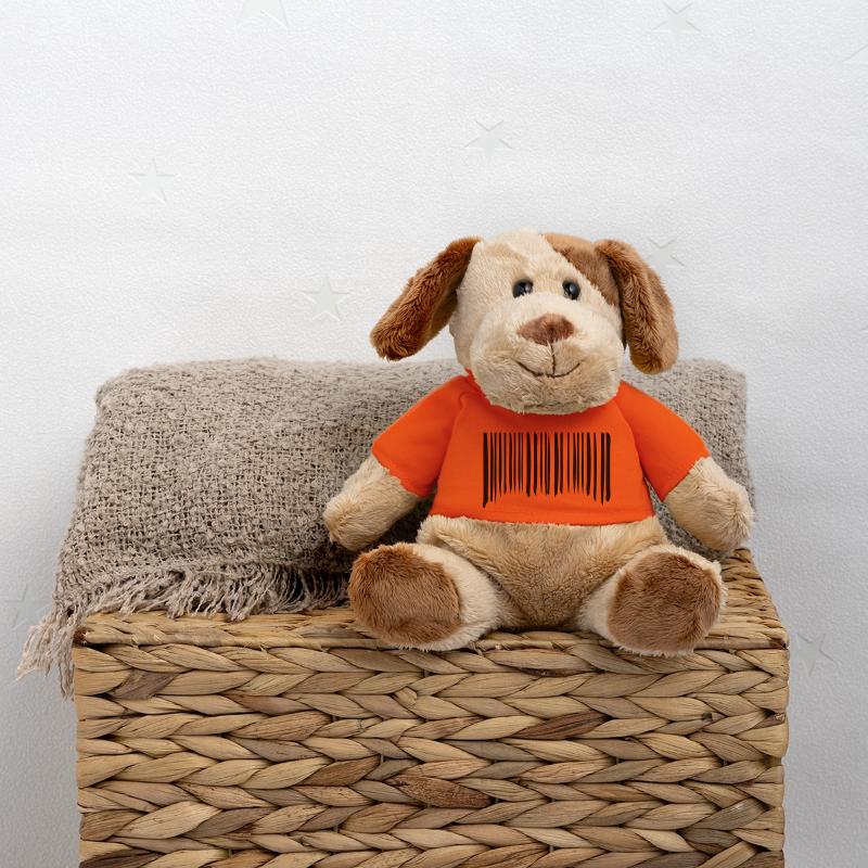 Barcode Strokes Lines Scribbled Barcode Scan Chien en peluche Helge MiniFeet®